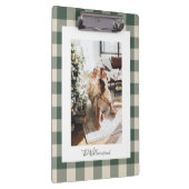 Modern Forest Green Pset Rustic Photo Custom Klembord (Rechts)