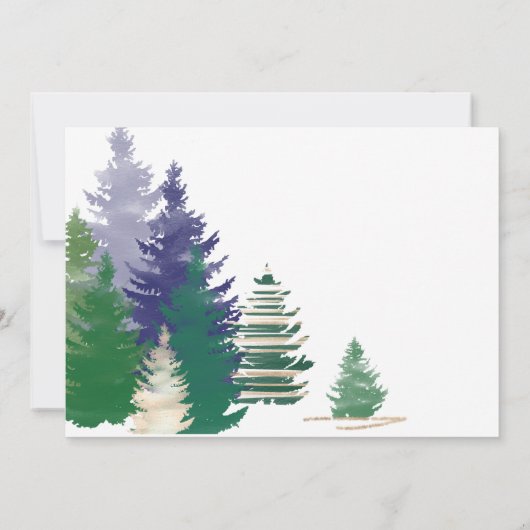 Modern Forest Green Rustic Christelijk Wedding Kaart (Achterkant)