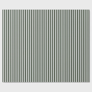 Modern Forest Green Stripe kerstcadeau Cadeaupapier