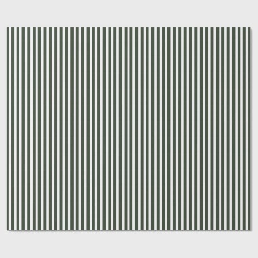 Modern Forest Green Stripe kerstcadeau Cadeaupapier (Vlak)