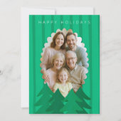 Modern Forest Holiday Photo Card Kaart (Voorkant)