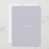 Modern Forest Lavender Gray Wedding Save Date Kaart (Achterkant)