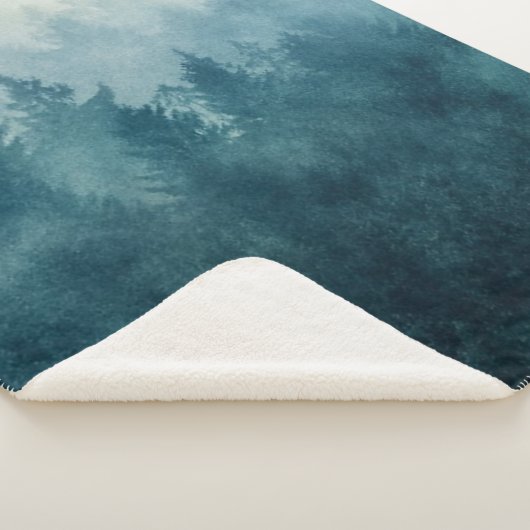 Modern Forest Print Personalized Sherpa Deken (3/4)