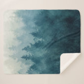 Modern Forest Print Personalized Sherpa Deken (Voorkant (horizontaal))