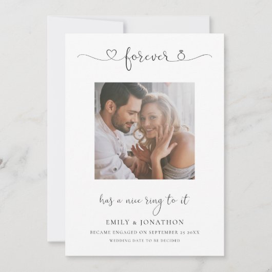 Modern Forever heeft ring naar het foto Verloving Aankondiging (Voorkant)