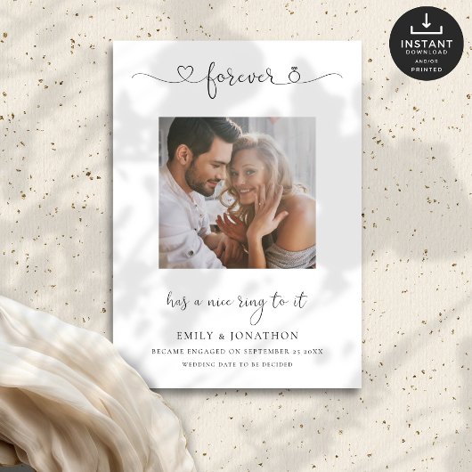 Modern Forever heeft ring naar het foto Verloving Aankondiging