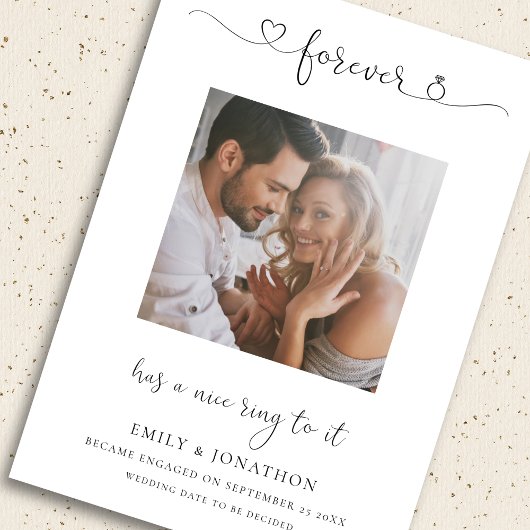 Modern Forever heeft ring naar het foto Verloving Aankondiging