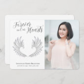 Modern Forever in ons hart Foto Bedankkaart (Voorkant / Achterkant)