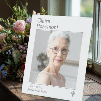 Modern Forever In Our Hearts Funeral Pedestal Sign Reclamebord Met Voetstuk