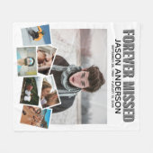 Modern Forever Missed Memorial Fotocollage Fleece Deken (Voorkant (Horizontaal))