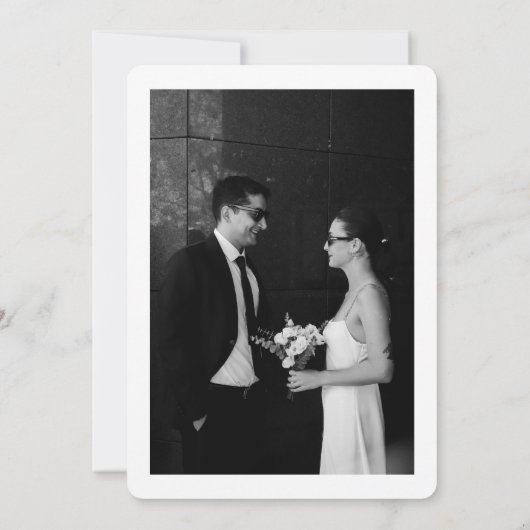 Modern Formal Classic Wedding Invitation Kaart (Achterkant)