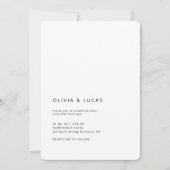 Modern Formal Classic Wedding Invitation Kaart (Voorkant)