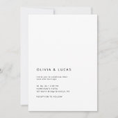 Modern Formal Classic Wedding Invitation Kaart (Voorkant)