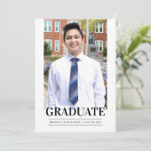 Modern formeel AFSTUDEREN Afstudeerder Pet Afstude Aankondiging (Staand voorkant)