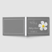 Modern formeel Klassiek, wit op grijs, huwelijk Gastenboek (Volledig)