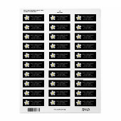 Modern formeel Klassiek, wit op zwart, huwelijk Etiket (Full Sheet)