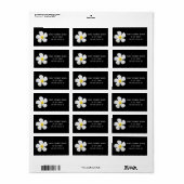 Modern formeel Klassiek, wit op zwart, huwelijk Etiket (Full Sheet)