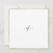 Modern Formele lente Lily van Valley Gold Wedding Kaart (Achterkant)