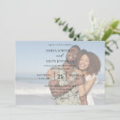 Modern foto 5 Horizontal Wedding Kaart (Staand voorkant)