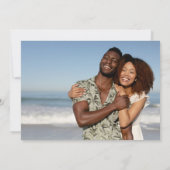 Modern foto 5 Horizontal Wedding Kaart (Achterkant)