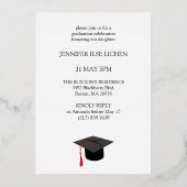 MODERN FOTO AFSTUDEERDER PARTIJ FOLIE UITNODIGING (Achterkant)