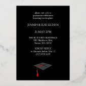 MODERN FOTO AFSTUDEERDER PARTIJ FOLIE UITNODIGING (Achterkant)