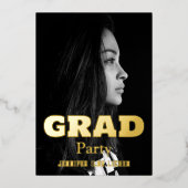 MODERN FOTO AFSTUDEERDER PARTIJ FOLIE UITNODIGING (Voorkant)