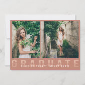 Modern Foto Afstuderen Announcement Blush Aankondiging (Voorkant)