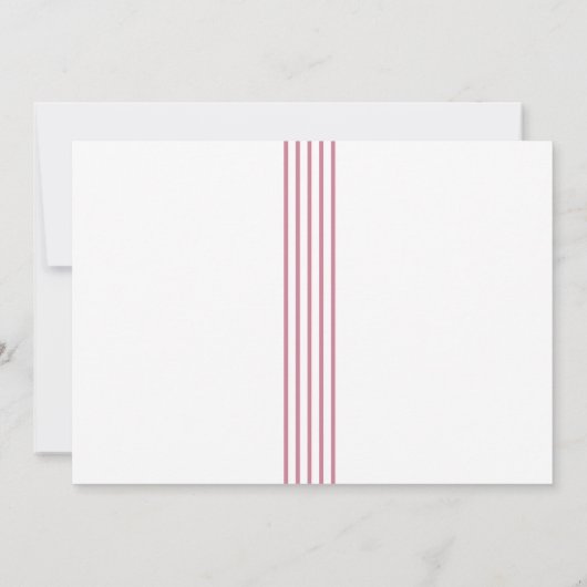 Modern Foto Afstuderen Blue Stripes Afstuderen Aankondiging (Achterkant)