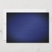 Modern Foto Afstuderen Metallic Navy Blue Aankondiging (Achterkant)