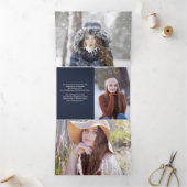 Modern Foto Afstuderen Tri-Fold Announcement Drieluik Aankondiging (Binnen)