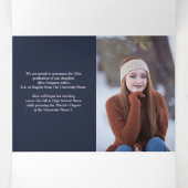 Modern Foto Afstuderen Tri-Fold Announcement Drieluik Aankondiging (Binnenkant midden)