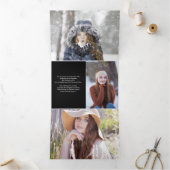Modern Foto Afstuderen Tri-Fold Announcement Drieluik Aankondiging (Binnen)