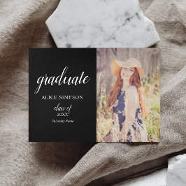 Modern Foto Afstuderen Tri-Fold Announcement Drieluik Aankondiging