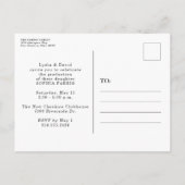 Modern foto-afstuderen uitnodiging briefkaart (Achterkant)