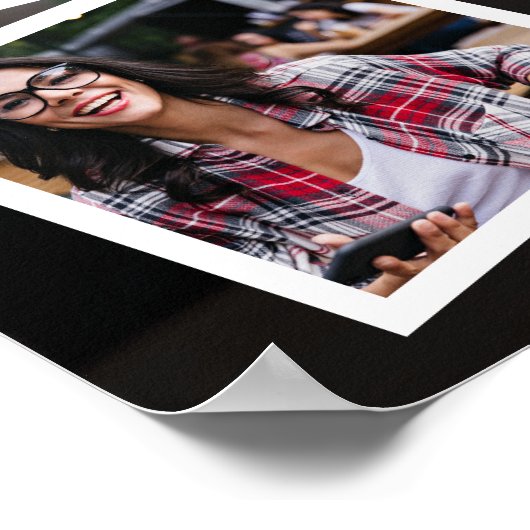 Modern foto-collage afstudeerfeest bord poster (Hoek)