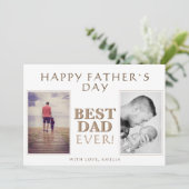 Modern Foto Collage Beste vader op vaderdag Kaart (Staand voorkant)