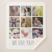 Modern Foto Collage Mam/Oma | Houdbaarheid Sherpa Deken (Voorkant)