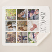 Modern Foto Collage Mam/Oma | Houdbaarheid Sherpa Deken (Voorkant (horizontaal))