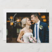 Modern foto Dank je huwelijk Kaart (Voorkant)