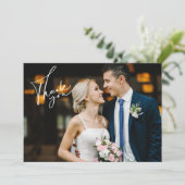 Modern foto Dank je huwelijk Kaart (Staand voorkant)