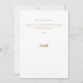 Modern foto eenvoudig afstuderen bedankkaart (Achterkant)