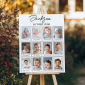 Modern foto eerste jaar mijlpaal bord poster