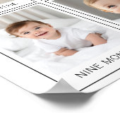 Modern foto eerste jaar mijlpaal bord poster (Hoek)