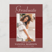 Modern | Foto Elegant Script Terracotta Red 2 Briefkaart (Voorkant)