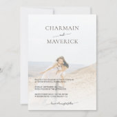 Modern Foto Elegant Wedding Invitation Kaart (Voorkant)