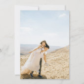 Modern Foto Elegant Wedding Invitation Kaart (Achterkant)