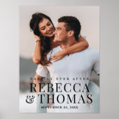 Modern Foto Elegant Wedding Welkom Poster (Voorkant)