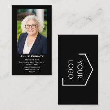 Modern foto en logo van onroerend goed in zwart ve