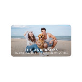 Modern foto-et Dog Persoonlijk retouradres Etiket (Voorkant)